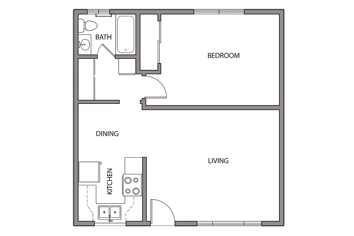 Floor plan 1 Bedroom