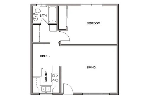 Floor plan 1 Bedroom