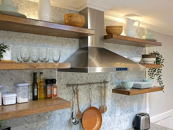 Air vent & floating shelves