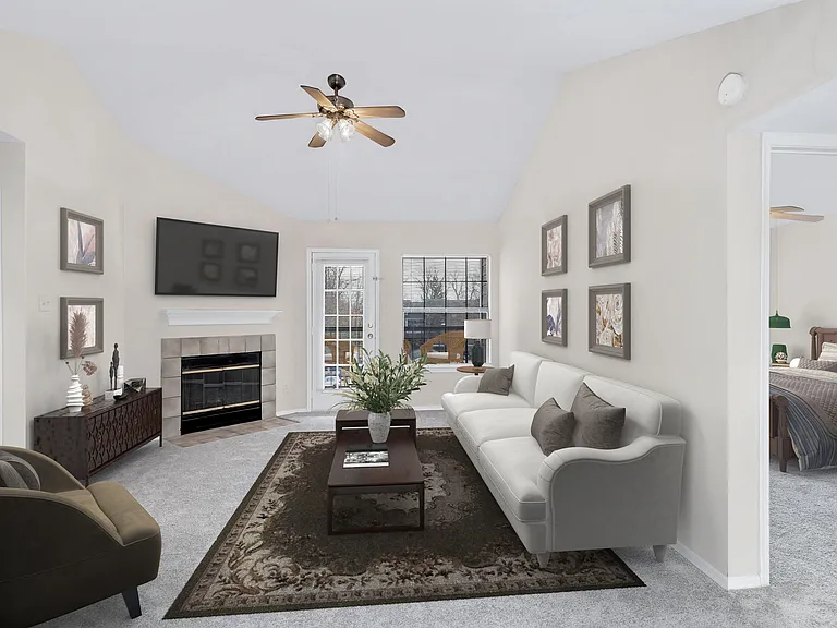 Spacious living areas with plush carpet