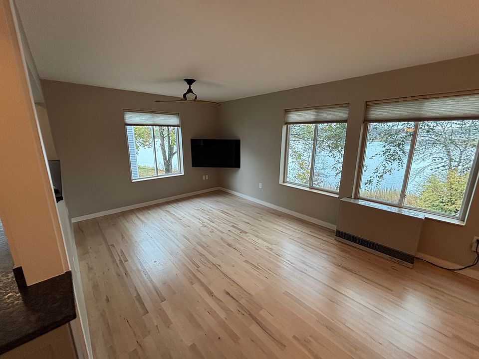 Water views from living room, dining room and kitchen