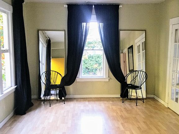 High ceilings and filled with light