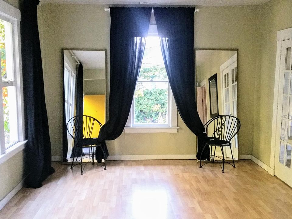 High ceilings and filled with light