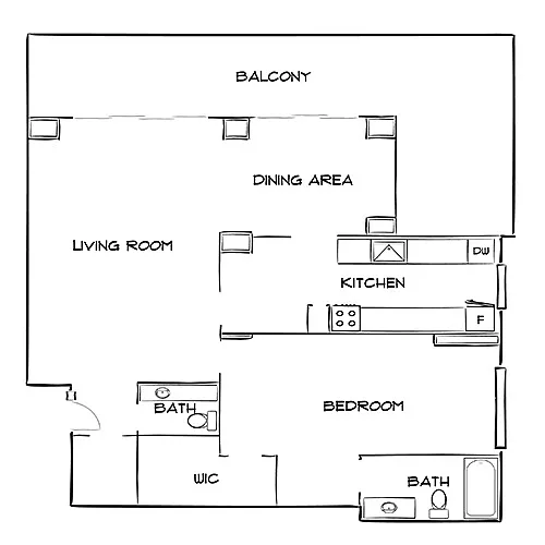 Floor plan Design 1B15 Premier