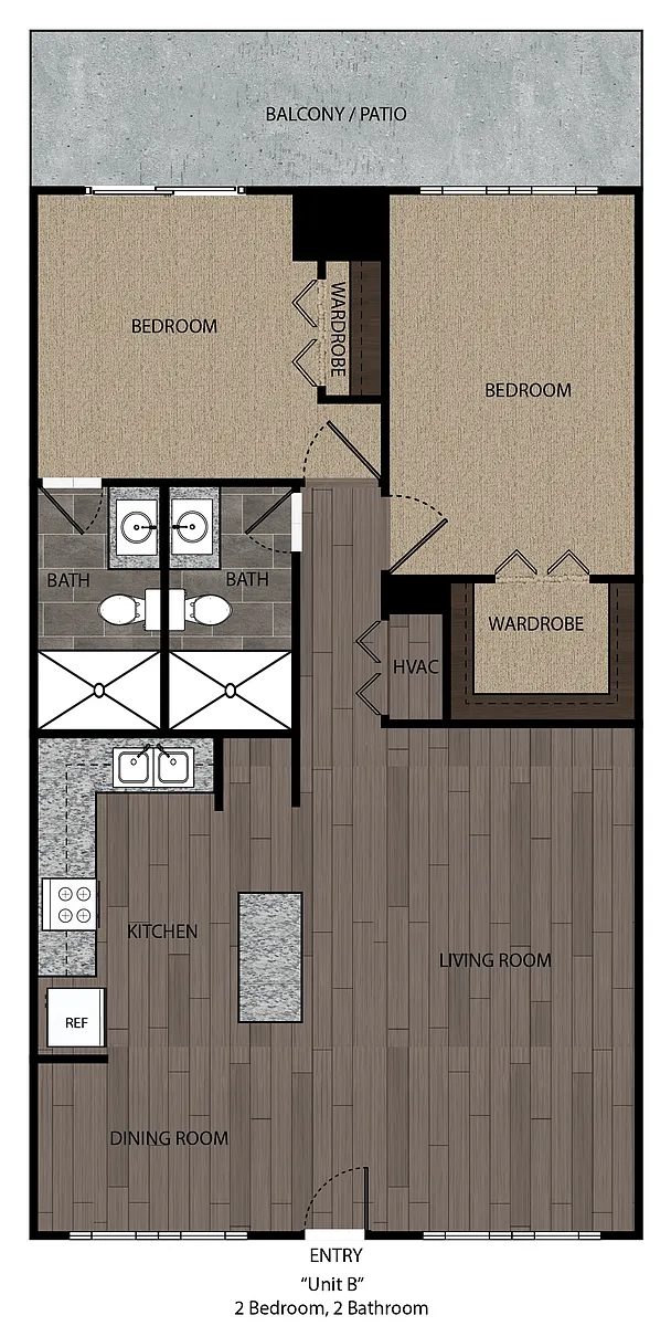 Floor plan 2 Bedroom- 1st Fl.