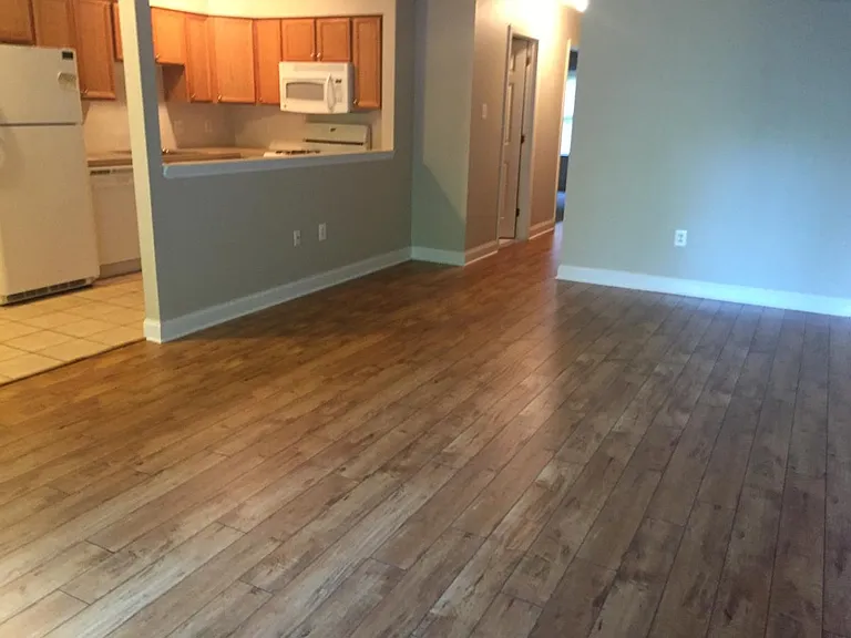 Large family room open to kitchen and dining areas