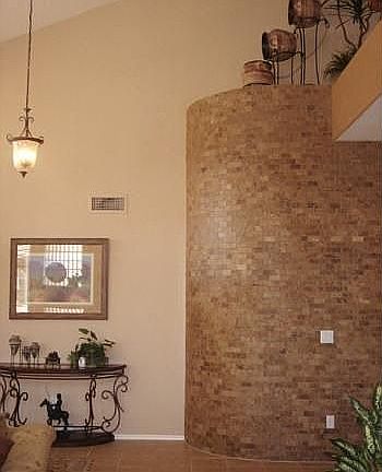 Stone Wall in Foyer