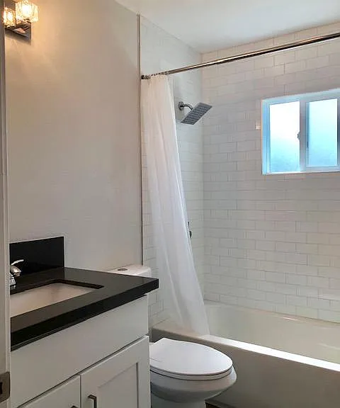New Bathroom with new cabinetry and fixtures