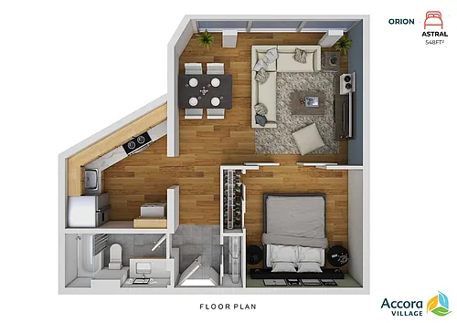 Floor plan Orion Astral (Studio)