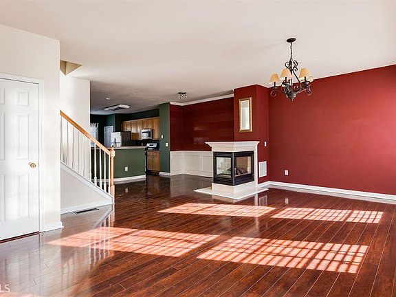 View of dining room from front door
