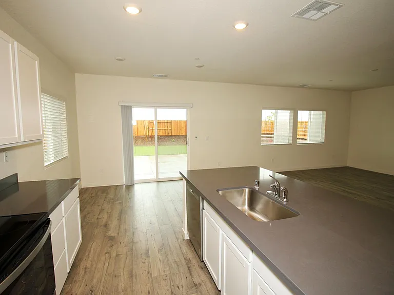 Dining area just off the kitchen.
