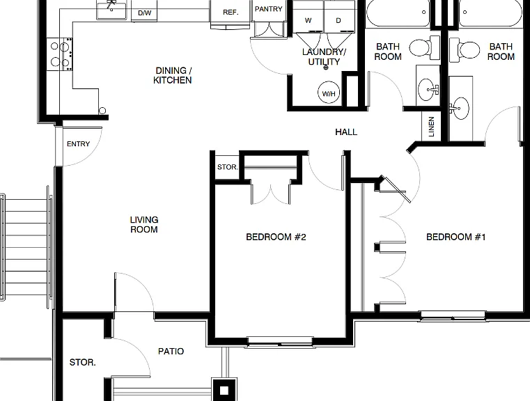 2 Bedroom (2D) Upper Level 2 Bedroom (2D) Upper Level