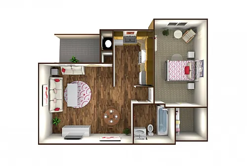 Floor plan 1 bedroom