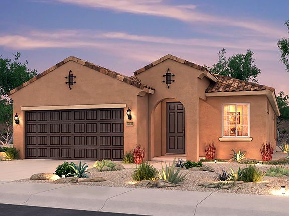 Popular single-story Hewitt home design offers 3 bedrooms and 2 baths with a 2-car garage and flex s