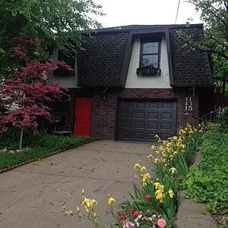 View from N Pleasant St in the spring