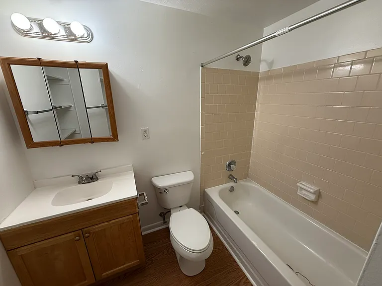 Upstairs hallway full bathroom.