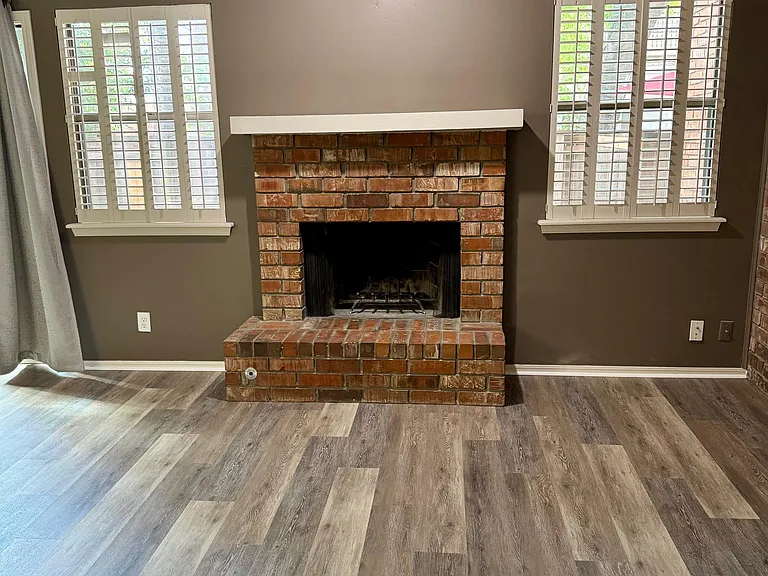 Wood-burning fireplace