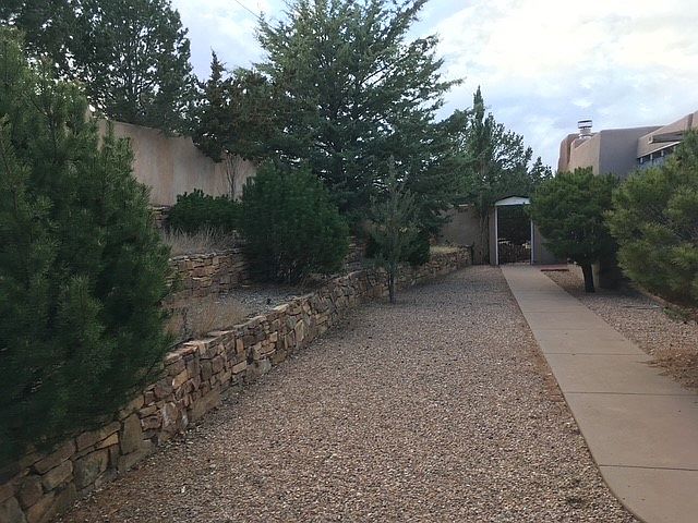 Enclosed terraced garden