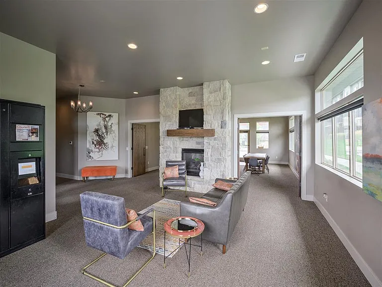 Community area in clubhouse at Avenue 204.