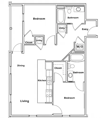 Floor plan 2 Bedroom