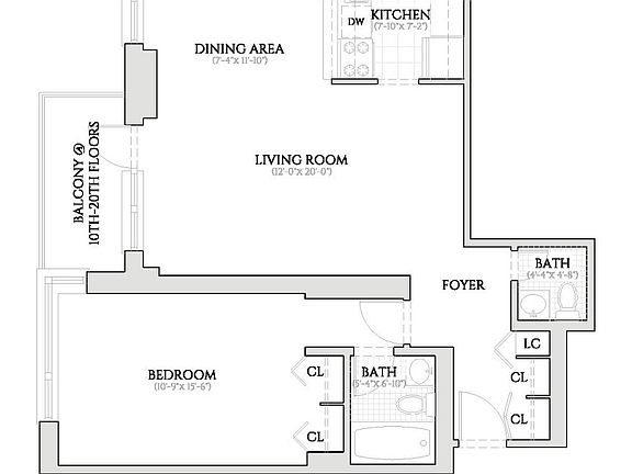 2nd image of 124 W 60th St APT 12E