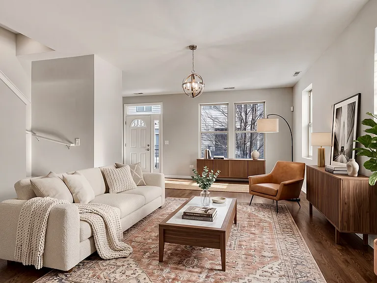 Sun-Filled Open-Concept Living Room | Corner Unit with Hardwood floors
