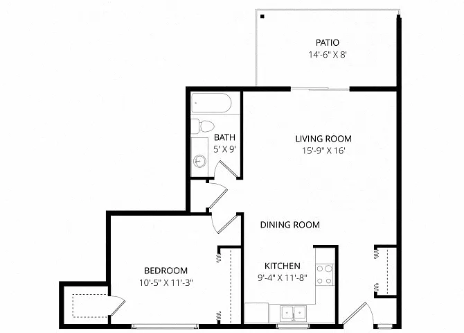 Floor plan 1X1