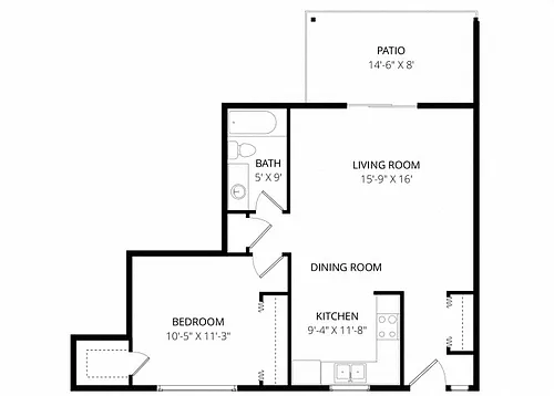 Floor plan 1X1