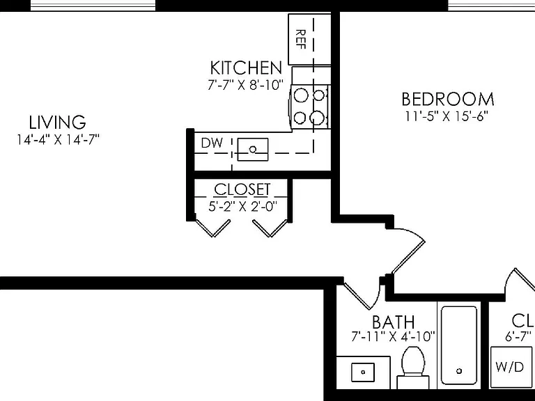 1x1 Floorplan 1x1 Floorplan