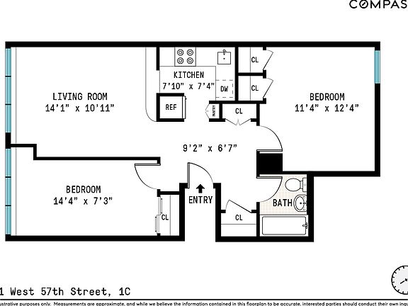 2nd image of 421 W 57th St APT 1C