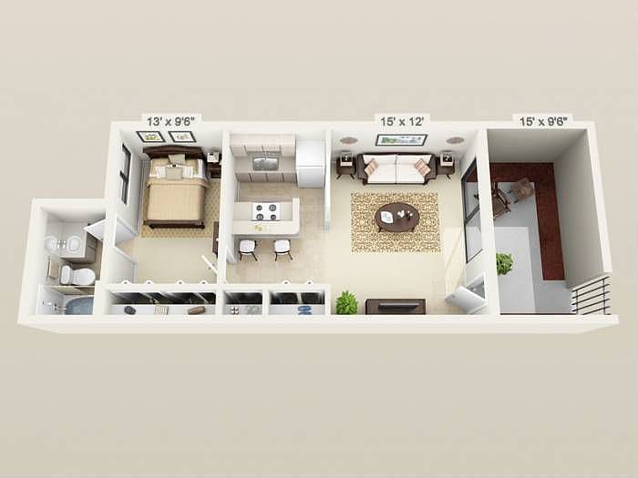 3-D Floorplan