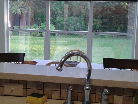 View from kitchen into back 