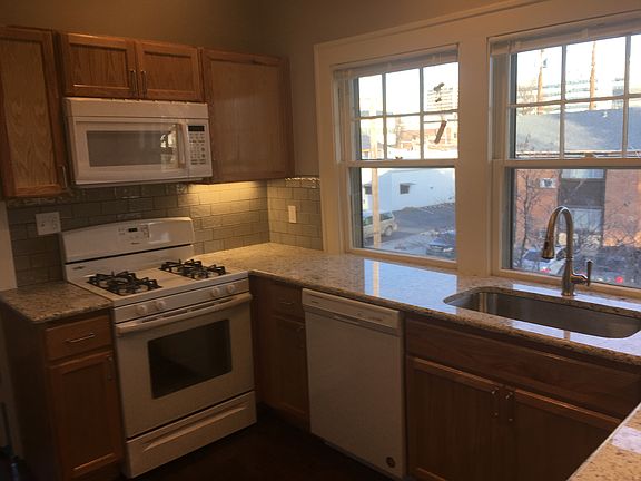 Kitchen showing new stove
