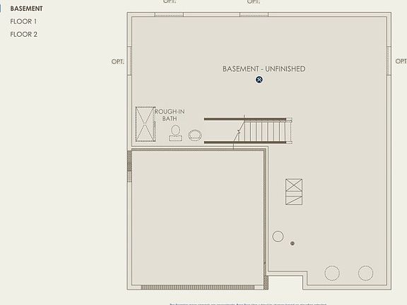 Hampton Floor Plan, Quick Move-In Home, Basement