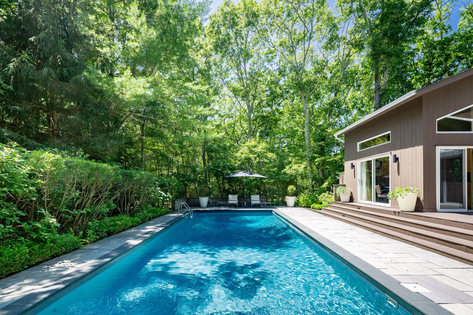 Heated salt-water pool