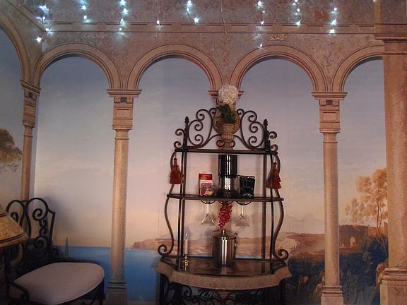 Tuscan wall mural.