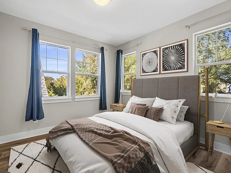 Bedroom 7. This image shows a virtually furnished space. Bedrooms come unfurnished.