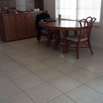 Dining room with hutch