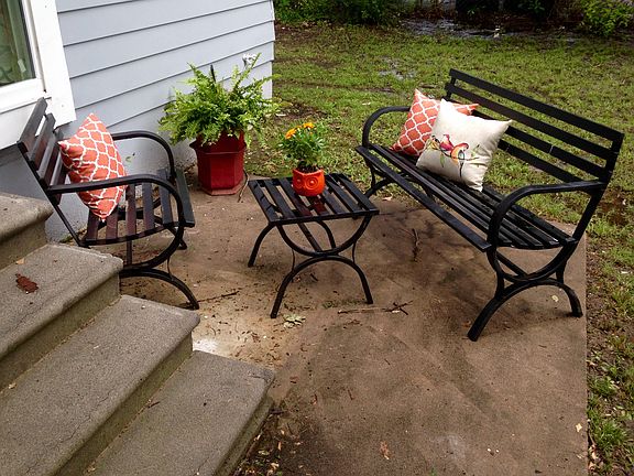 Sitting area on patio