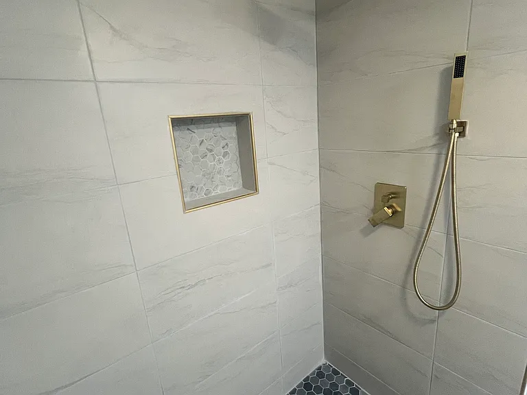 brand new shower and bathroom