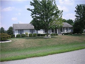 Front view on a corner lot