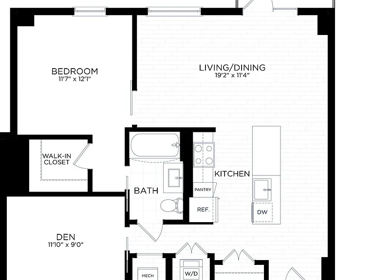A20D floor plan The Henri At Pike & Rose