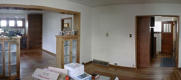 Living room with hardwood floor