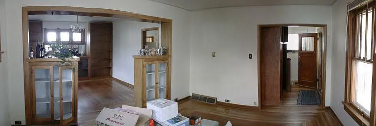 Living room with hardwood floor