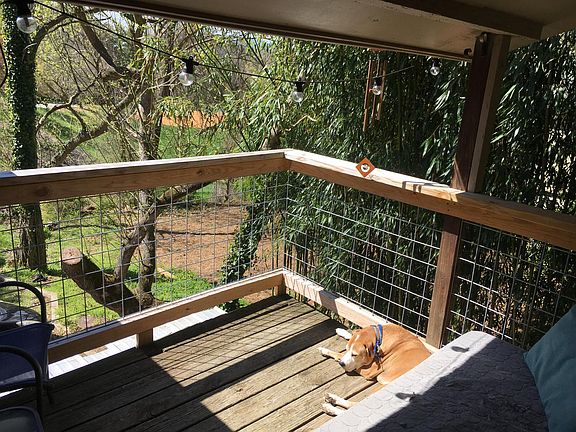 Back porch partially covered