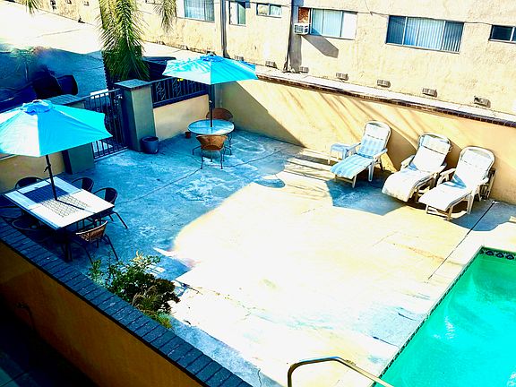 Welcome to your retreat from the rush & noise ~ Quiet STUDIO, located on quiet side street, in center of building. The upstairs unit has a balcony and view of the pool. The main floor unit is adjacent to the center courtyard.