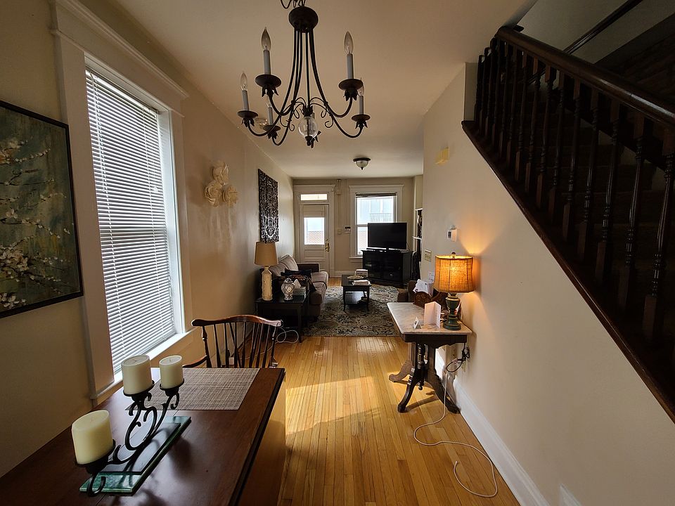 long view of dining and living areas