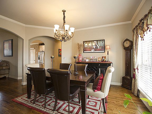 Kitchen is off of the dining room