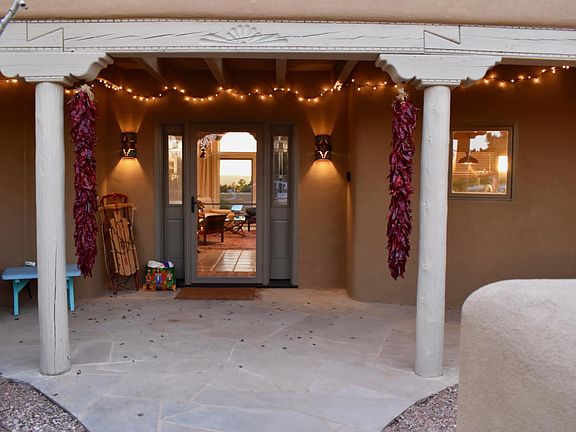entry at Christmastime (window on right is kitchen)
