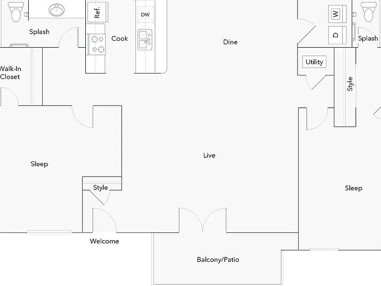 Chelsea | 2-Bedroom Floorplan Chelsea | 2-Bedroom Floorplan